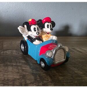 Disney Mickey and Minnie Mouse Vintage Car Figurine Schmid Ceramic Walt Disney